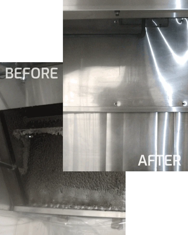 restaurant air duct cleaning before after